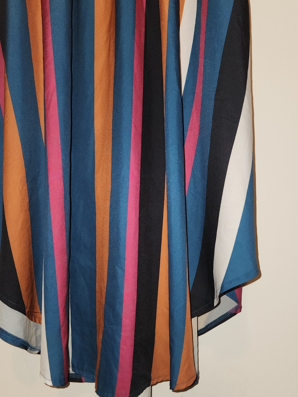 🧡💙🩵💙Striped V-Neck Midi Dress in Navy & Rust. 4XL Curve Shein. Super Comfy - Picture 5 of 9